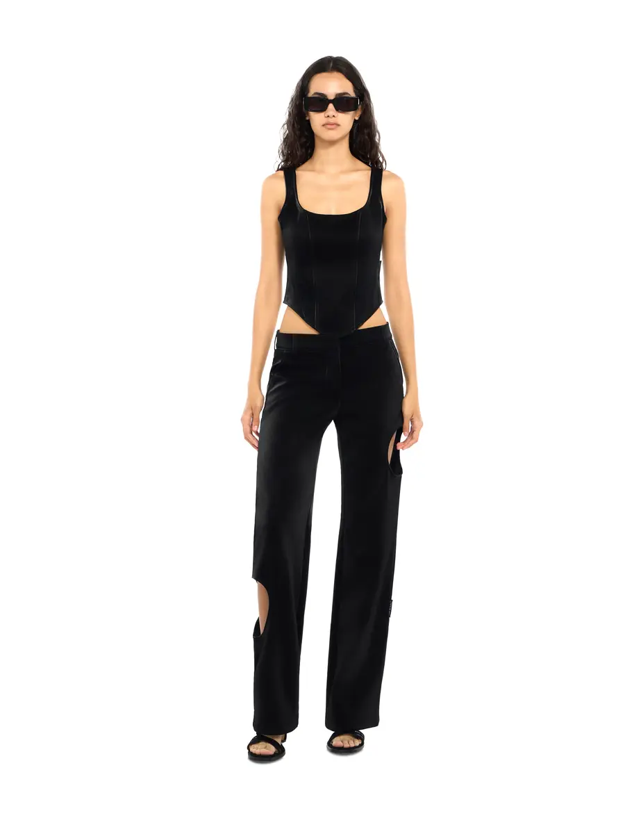 Off-White Velvet-Coated Corset Top | Thumbnail 2