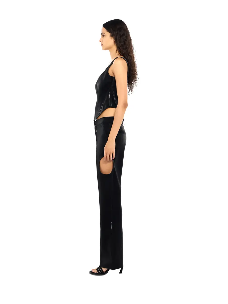 Off-White Velvet-Coated Corset Top | Thumbnail 3