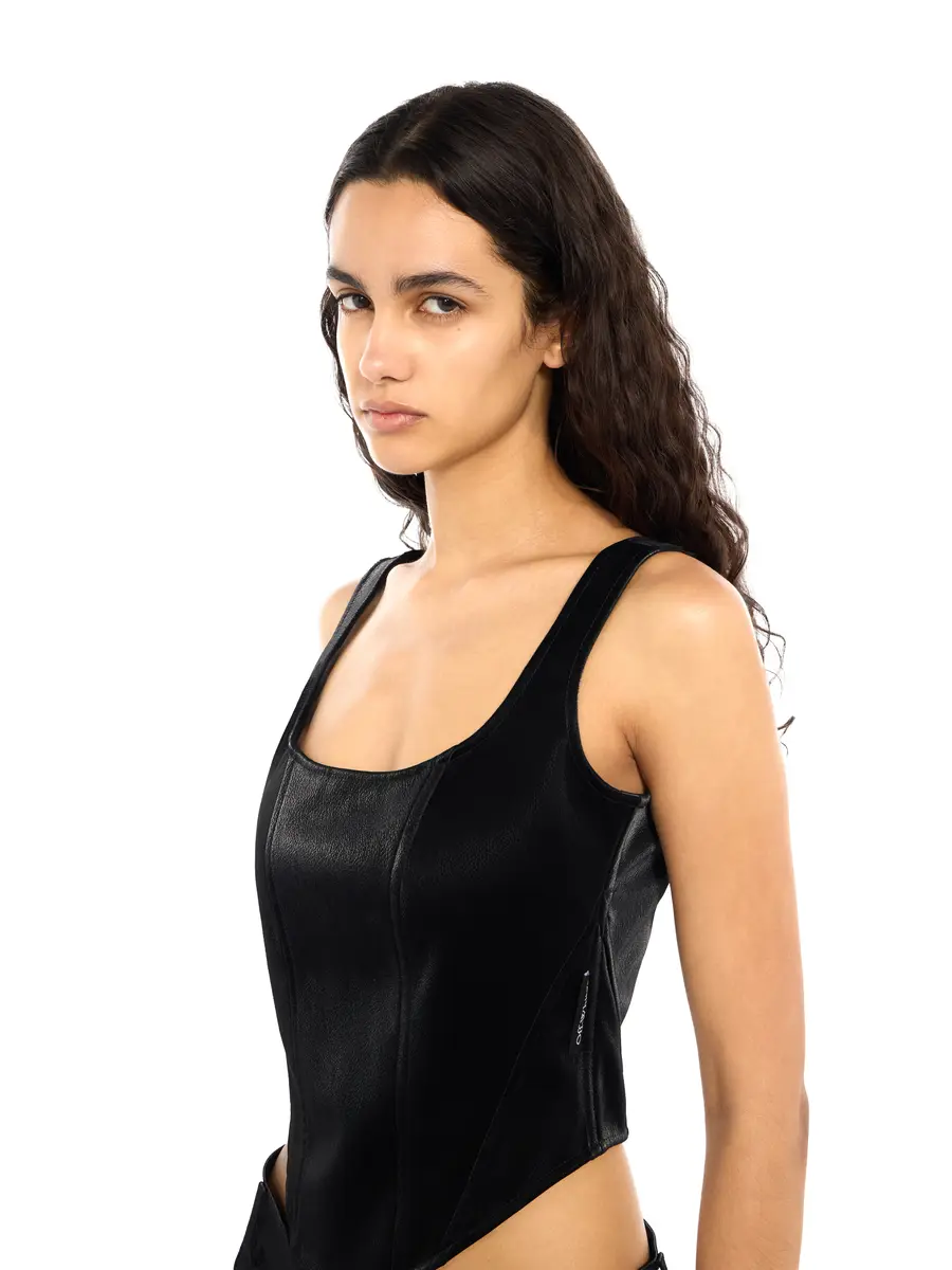 Off-White Velvet-Coated Corset Top | Thumbnail 5