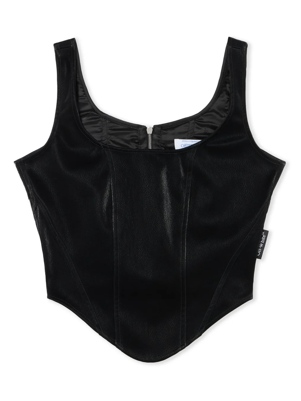 Off-White Velvet-Coated Corset Top