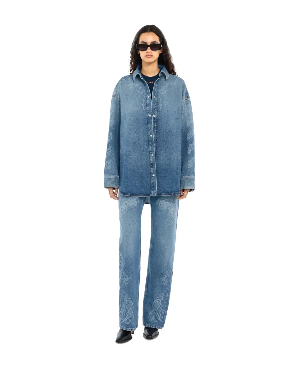 Off-White Paisley Denim Lover Shirt Jacket | Thumbnail 2 Off-White Paisley Denim Lover Shirt Jacket | Thumbnail 2