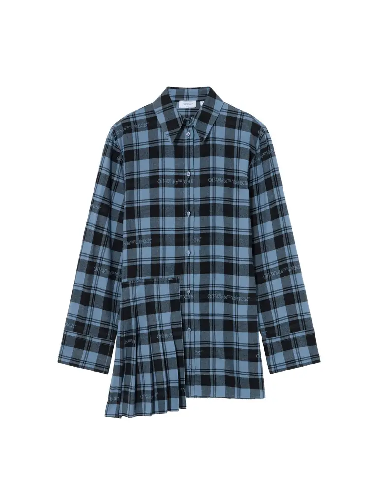 Check Flannel Panel Mini Dress Check Flannel Panel Mini Dress