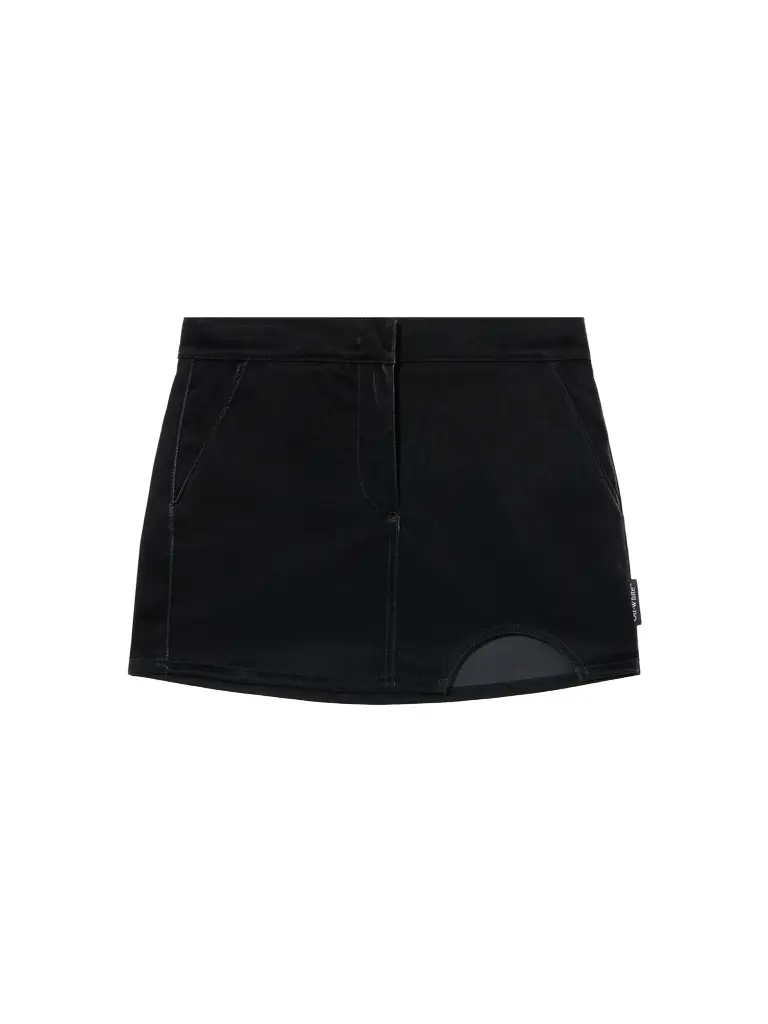 Off-White Velvet-Coated Meteor Mini Skirt