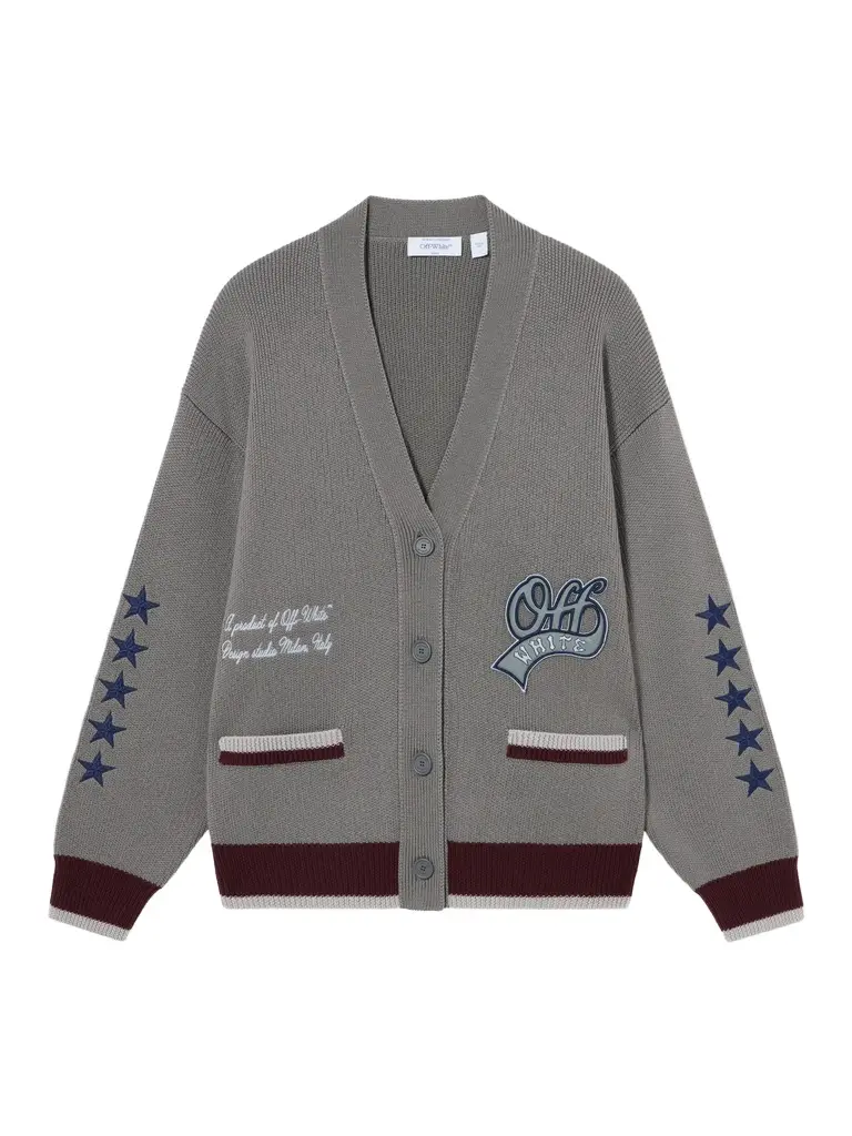 Off-White College Varsity Knit Cardigan
