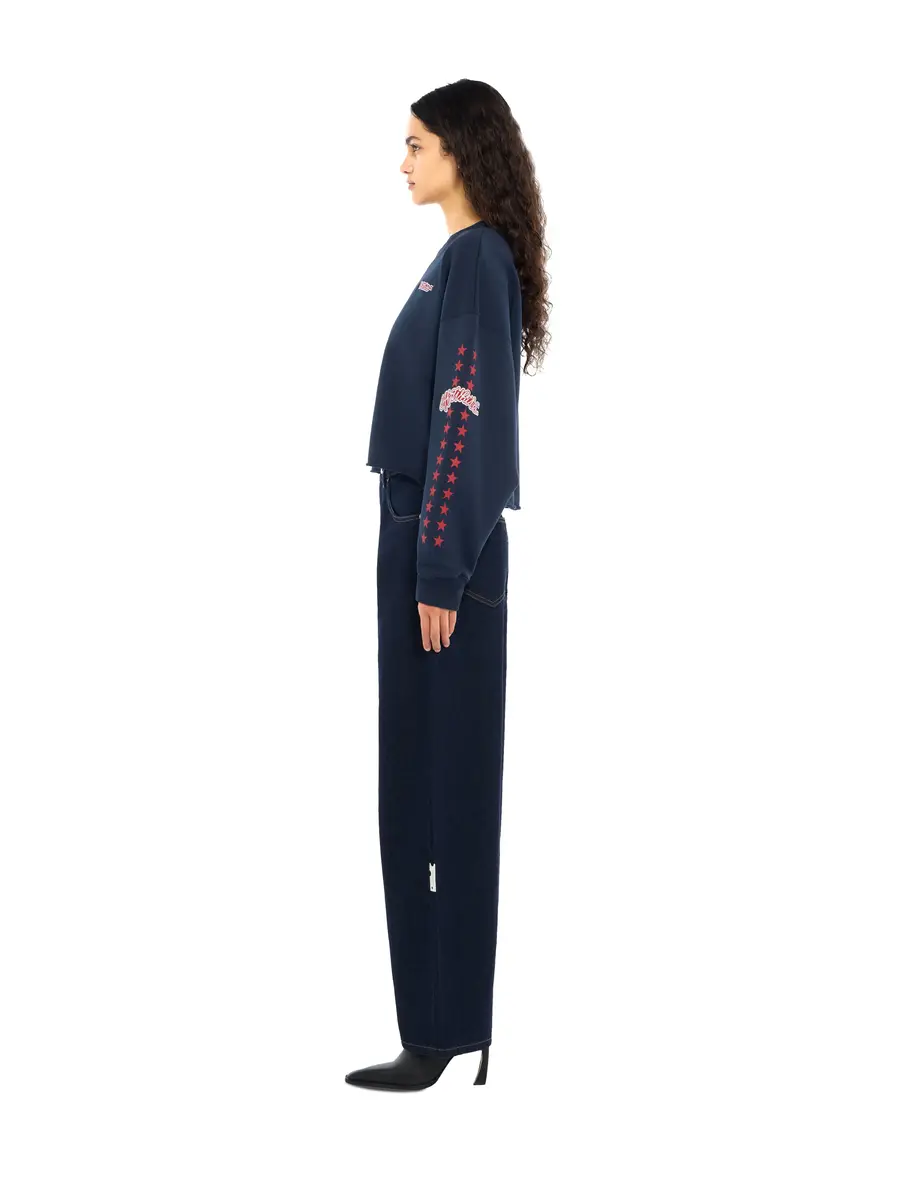Off-White Logo Patch Star Cropped Sweatshirt | Thumbnail 3 Off-White Logo Patch Star Cropped Sweatshirt | Thumbnail 3