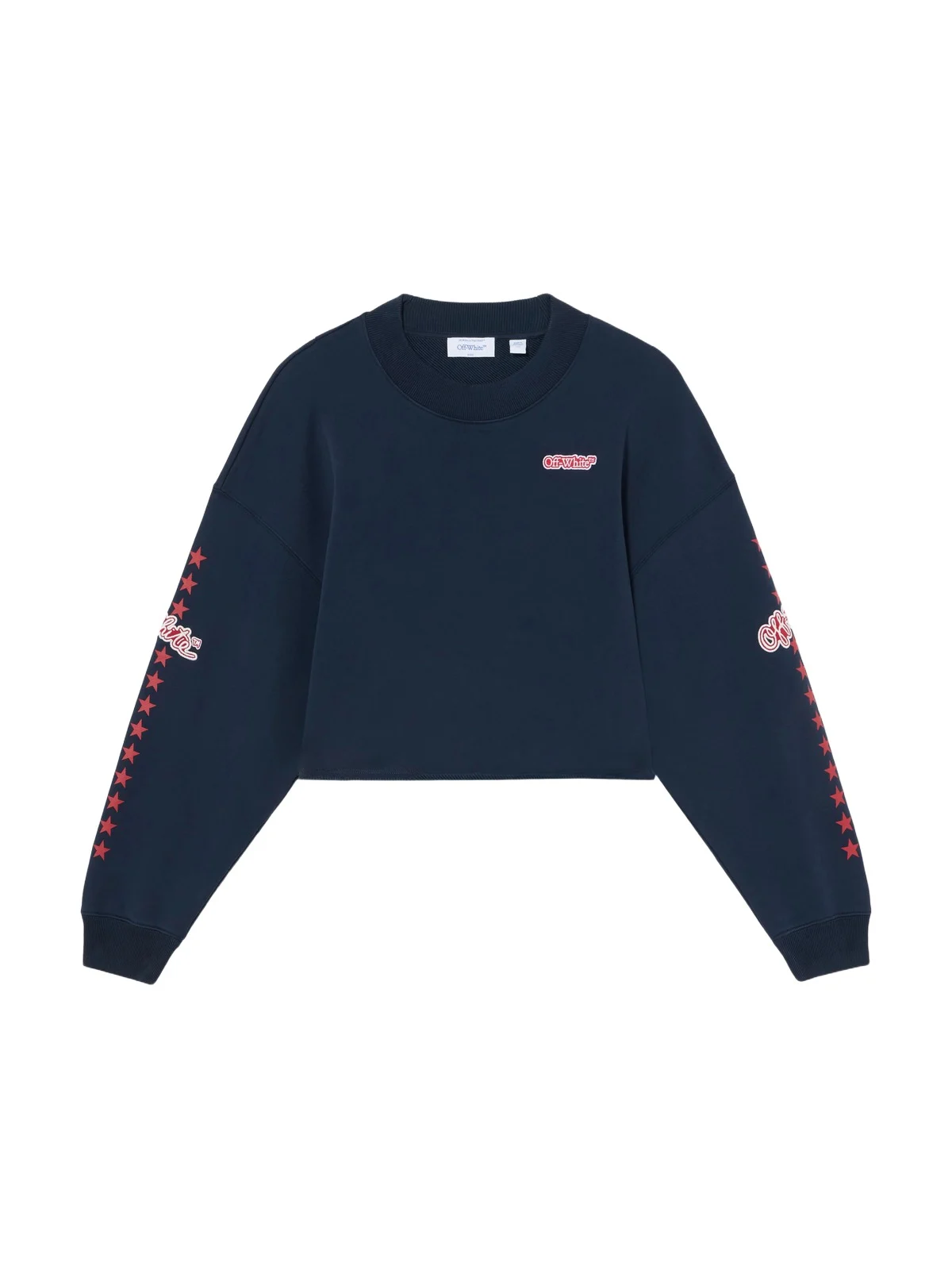 Off-White Logo Patch Star Cropped Sweatshirt