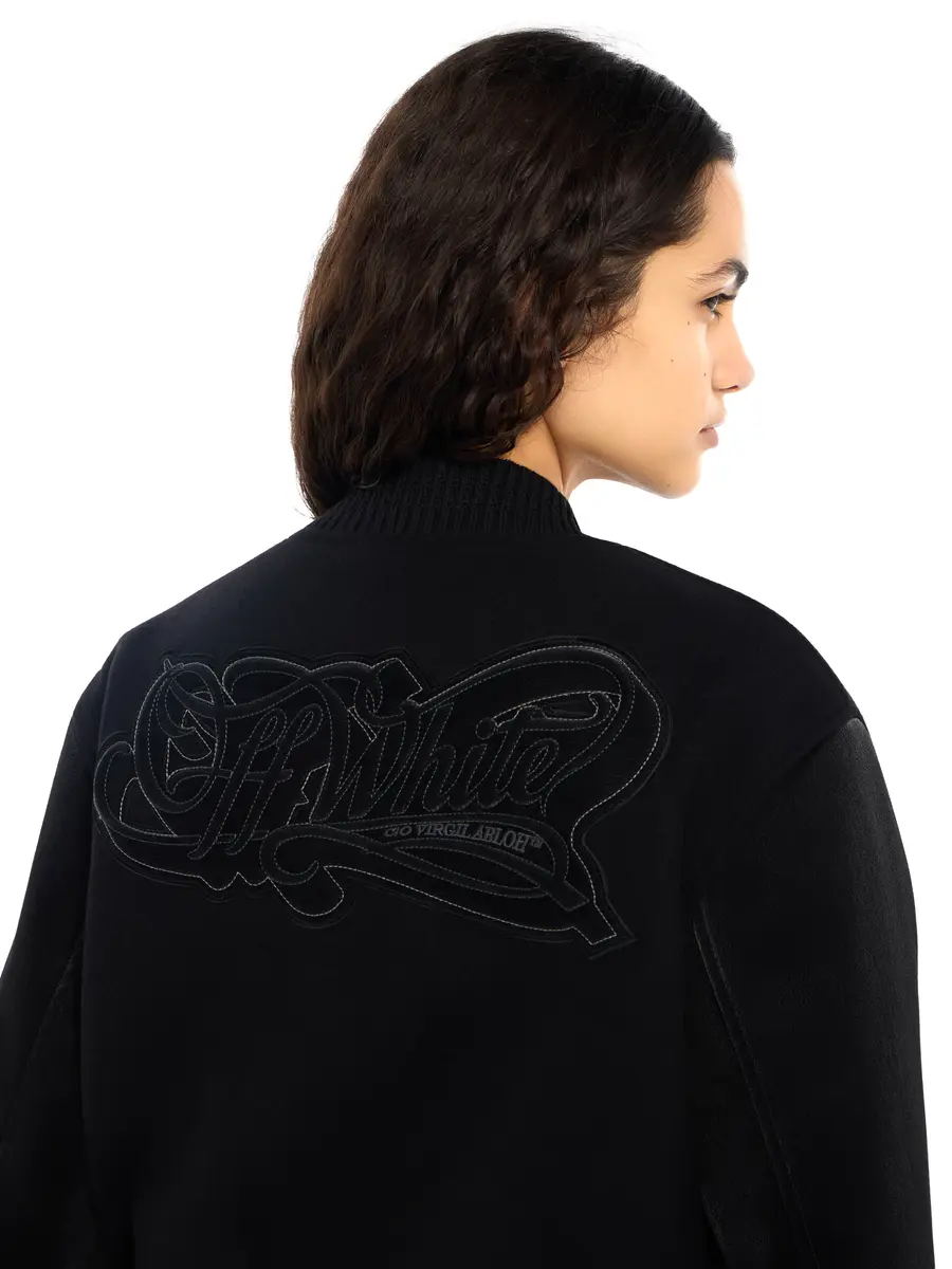 Off-White Velvet-Coated Varsity Jacket | Thumbnail 5 Off-White Velvet-Coated Varsity Jacket | Thumbnail 5