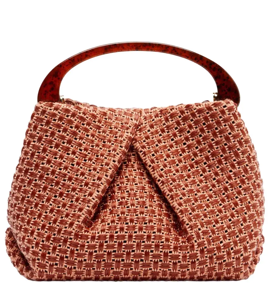 Woven raffia-effect top-handle bag Woven raffia-effect top-handle bag