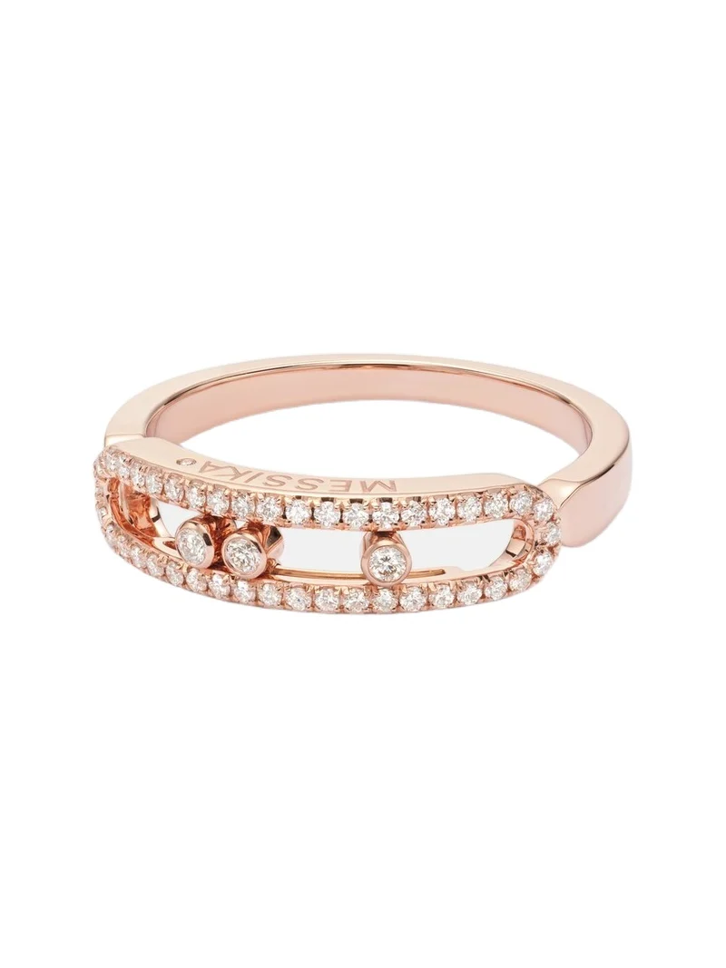 Baby Move 18kt rose gold ring with diamonds Baby Move 18kt rose gold ring with diamonds