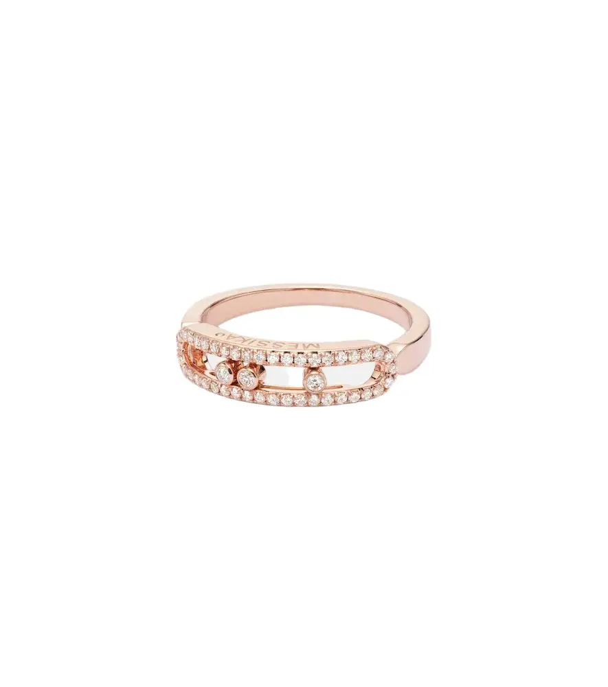 Baby Move 18kt rose gold ring with diamonds Baby Move 18kt rose gold ring with diamonds