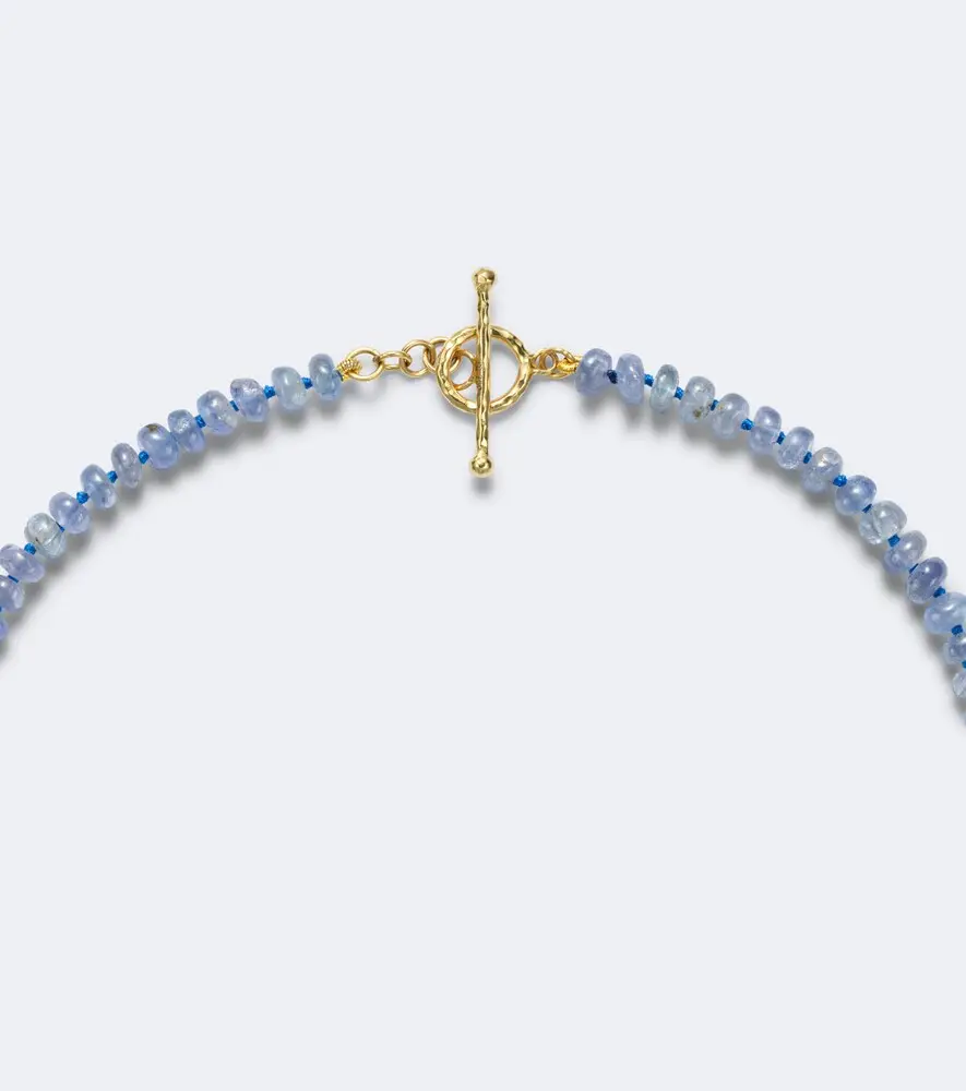 Octavia Elizabeth Hidden Gem 18kt gold beaded necklace with tanzanites and turquoise | Thumbnail 3 Octavia Elizabeth Hidden Gem 18kt gold beaded necklace with tanzanites and turquoise | Thumbnail 3