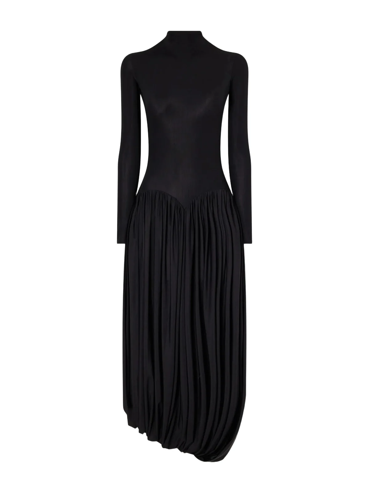 Onix Open-back Gathered Jersey Midi Dress