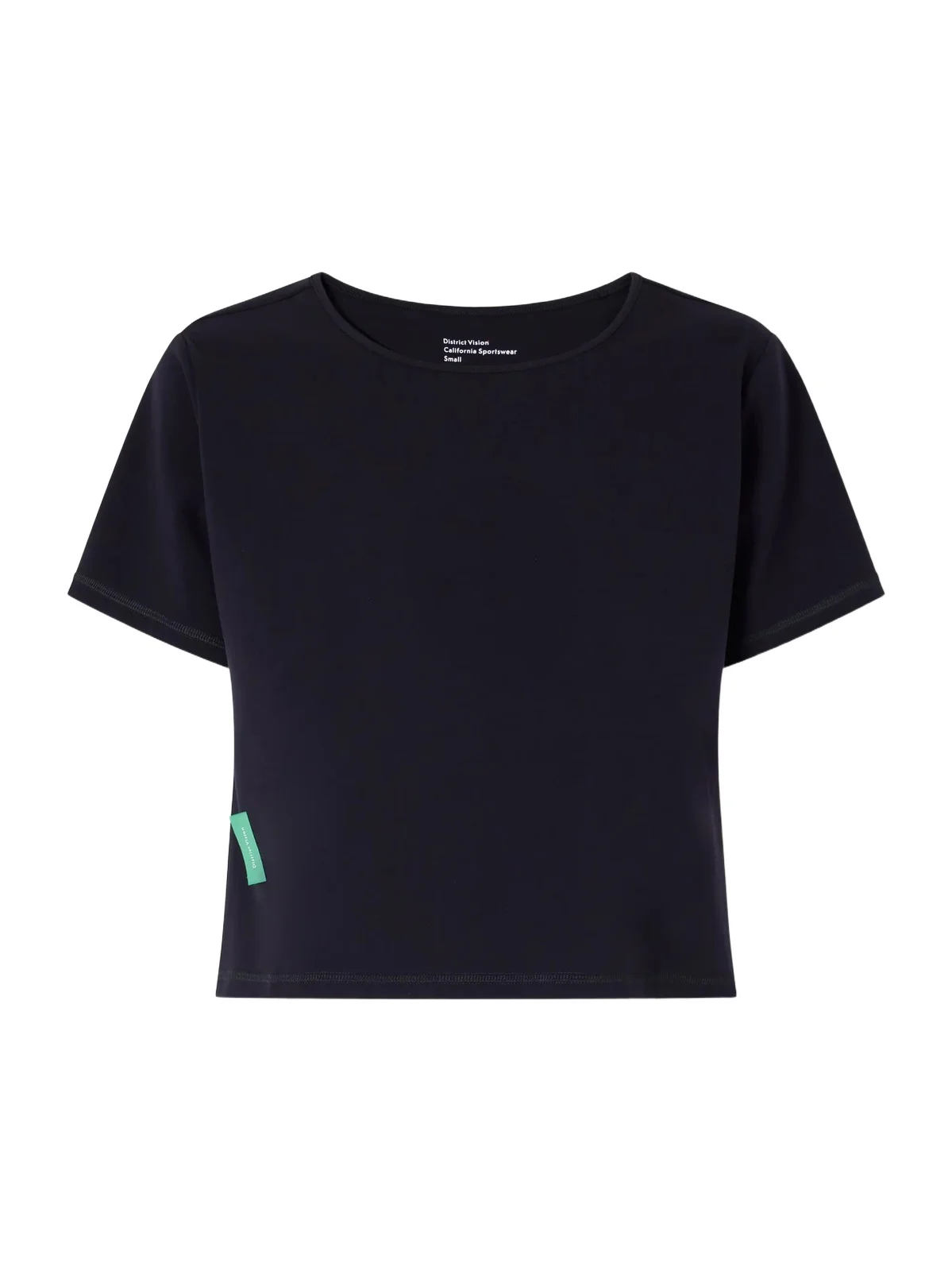 District Vision Cropped Logo-appliquéd Stretch-jersey T-shirt