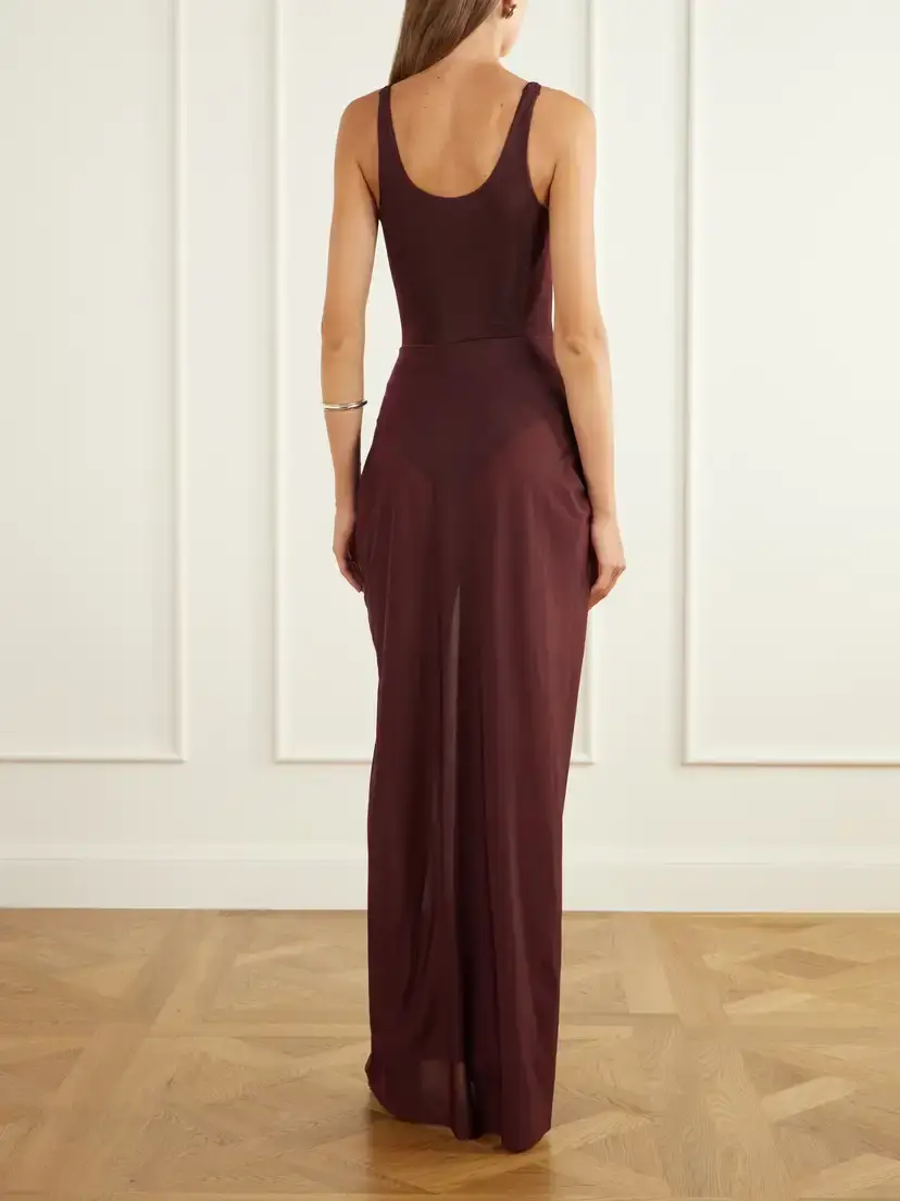 Maygel Coronel Aria Ruched Jersey Maxi Dress | Thumbnail 3