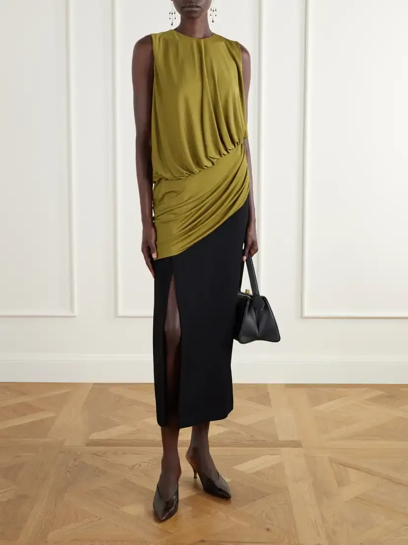 Abadia Draped Gathered Stretch-jersey Blouse | Thumbnail 2 Abadia Draped Gathered Stretch-jersey Blouse | Thumbnail 2
