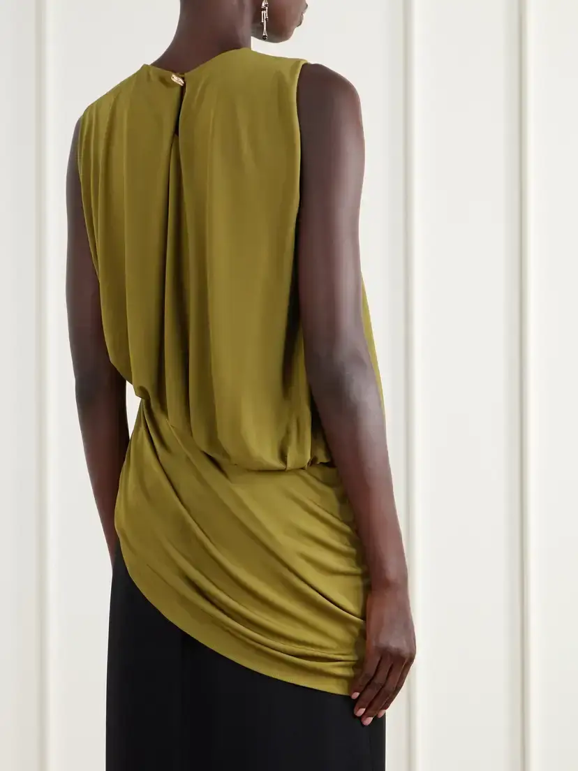 Abadia Draped Gathered Stretch-jersey Blouse | Thumbnail 3 Abadia Draped Gathered Stretch-jersey Blouse | Thumbnail 3
