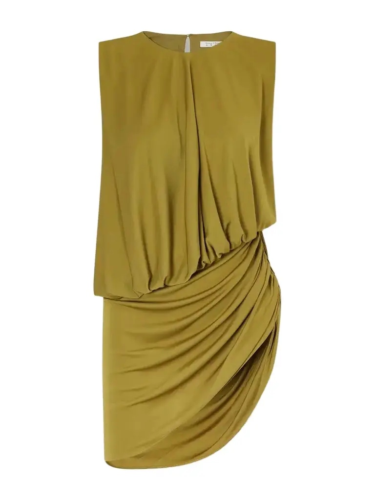 Abadia Draped Gathered Stretch-jersey Blouse