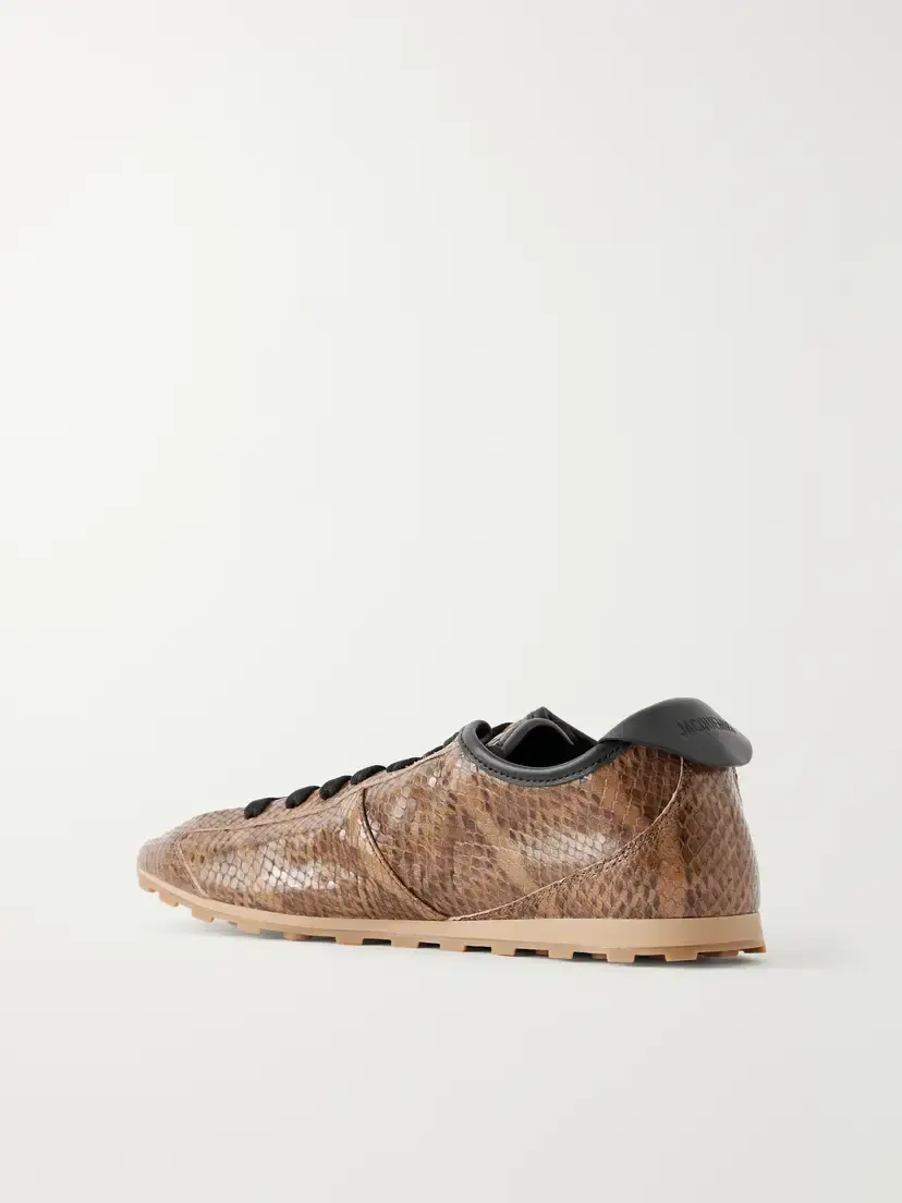 Jacquemus Les Tennis Snake-effect Leather Sneakers | Thumbnail 3