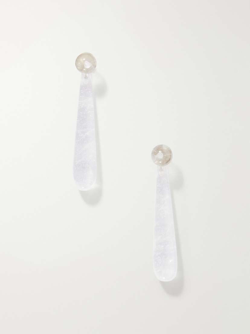 Sophie Buhai Angelika Medium Sterling Silver And Quartz Earrings