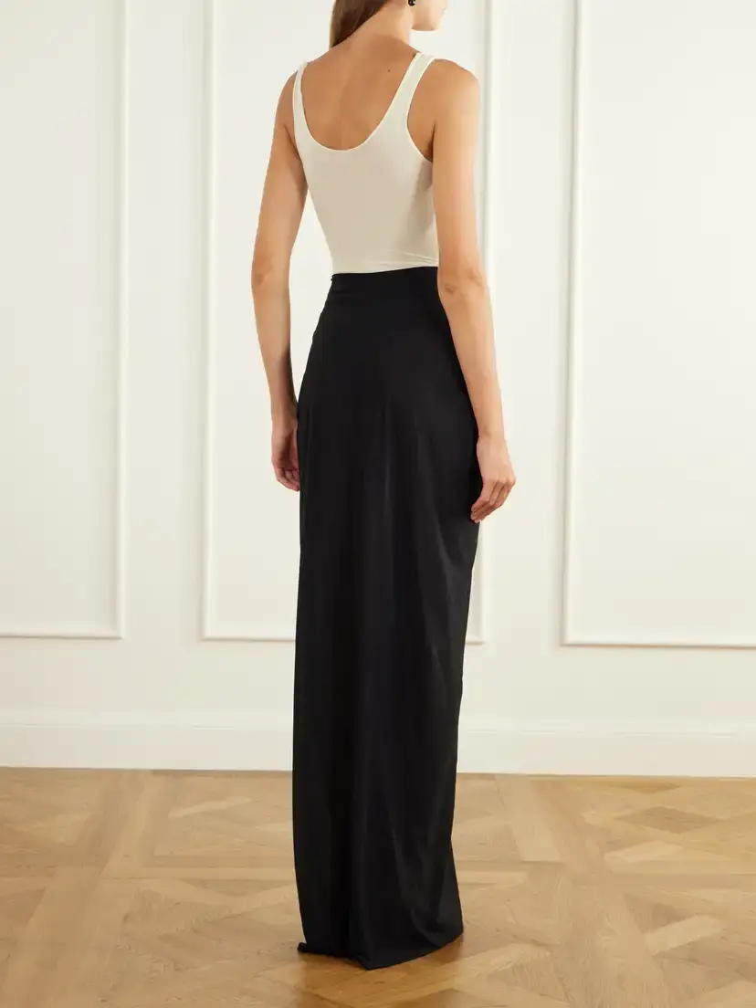 Maygel Coronel Aria Ruched Two-tone Jersey Maxi Dress | Thumbnail 3 Maygel Coronel Aria Ruched Two-tone Jersey Maxi Dress | Thumbnail 3