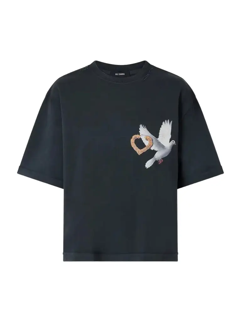 Willy Chavarria El Movimento Brava Distressed Printed Cotton-jersey T-shirt
