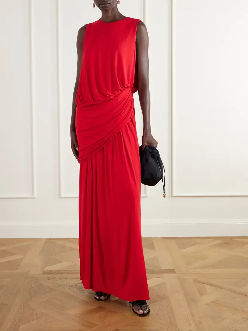 Abadia Mila Draped Gathered Stretch-jersey Gown | Thumbnail 2 Abadia Mila Draped Gathered Stretch-jersey Gown | Thumbnail 2