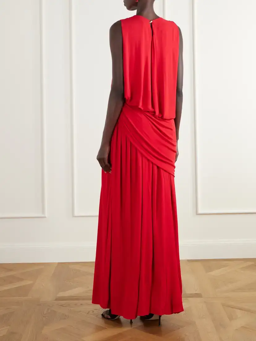 Abadia Mila Draped Gathered Stretch-jersey Gown | Thumbnail 3 Abadia Mila Draped Gathered Stretch-jersey Gown | Thumbnail 3