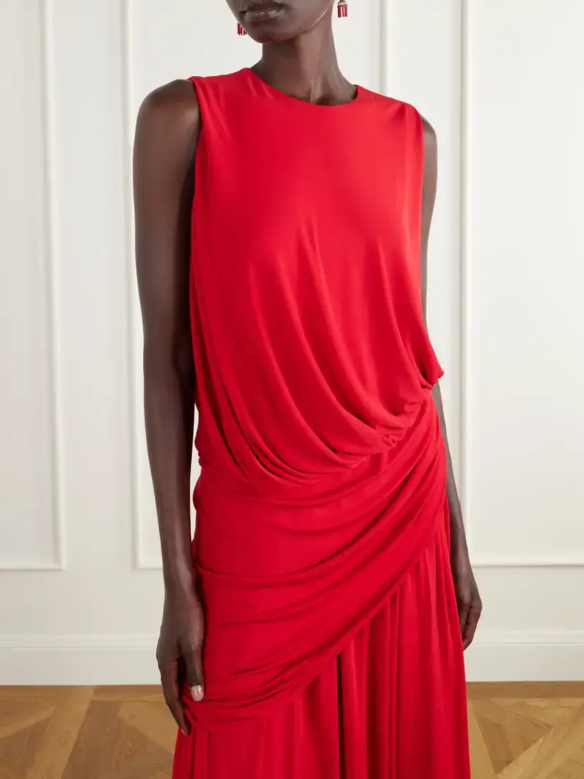 Abadia Mila Draped Gathered Stretch-jersey Gown | Thumbnail 4 Abadia Mila Draped Gathered Stretch-jersey Gown | Thumbnail 4