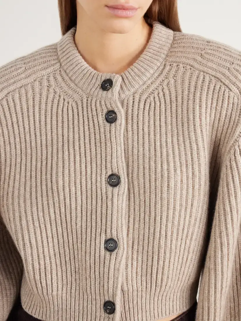 RÙADH The Cadogan Cropped Ribbed Cashmere Cardigan | Thumbnail 5 RÙADH The Cadogan Cropped Ribbed Cashmere Cardigan | Thumbnail 5