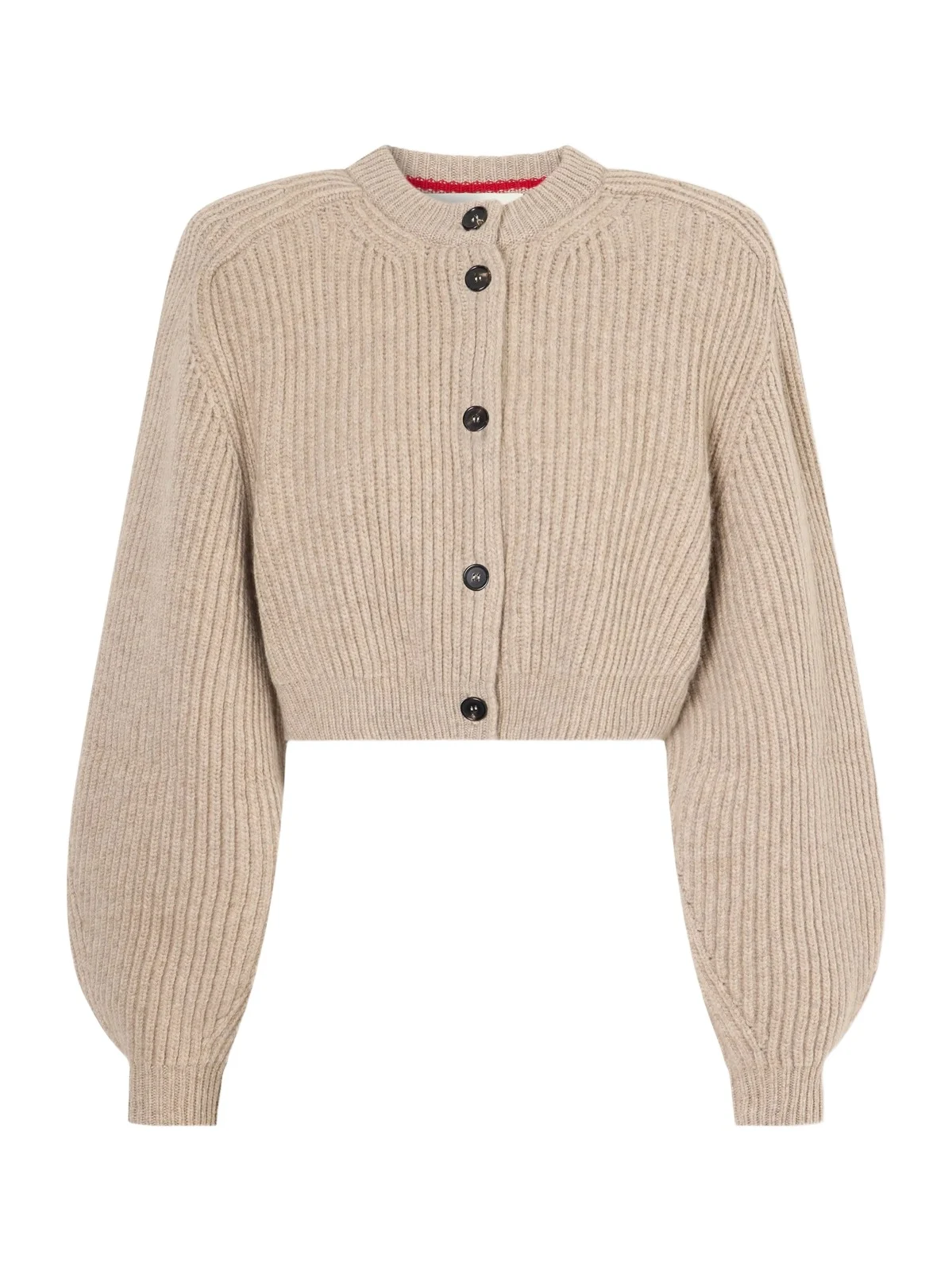 RÙADH The Cadogan Cropped Ribbed Cashmere Cardigan