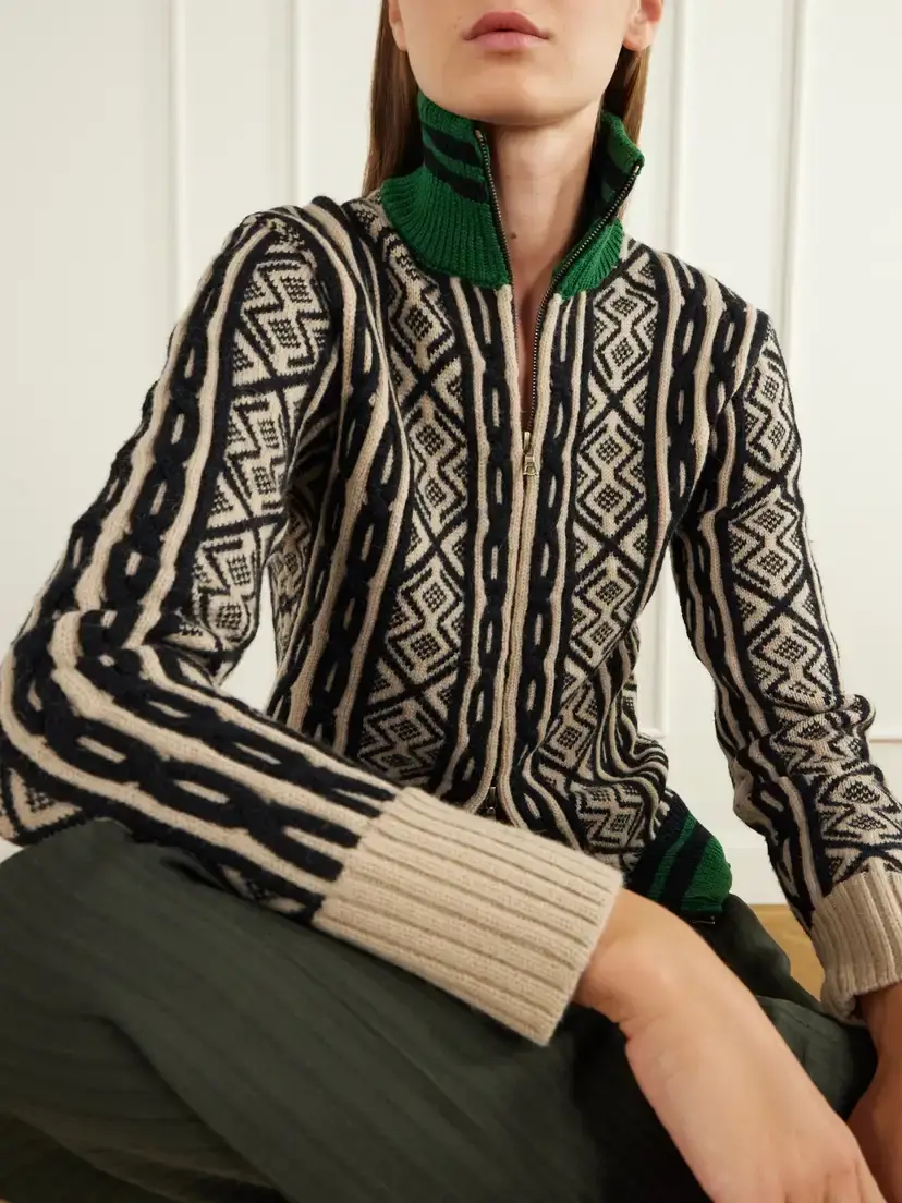 Dries Van Noten Wool-jacquard Zip-up Cardigan | Thumbnail 5 Dries Van Noten Wool-jacquard Zip-up Cardigan | Thumbnail 5