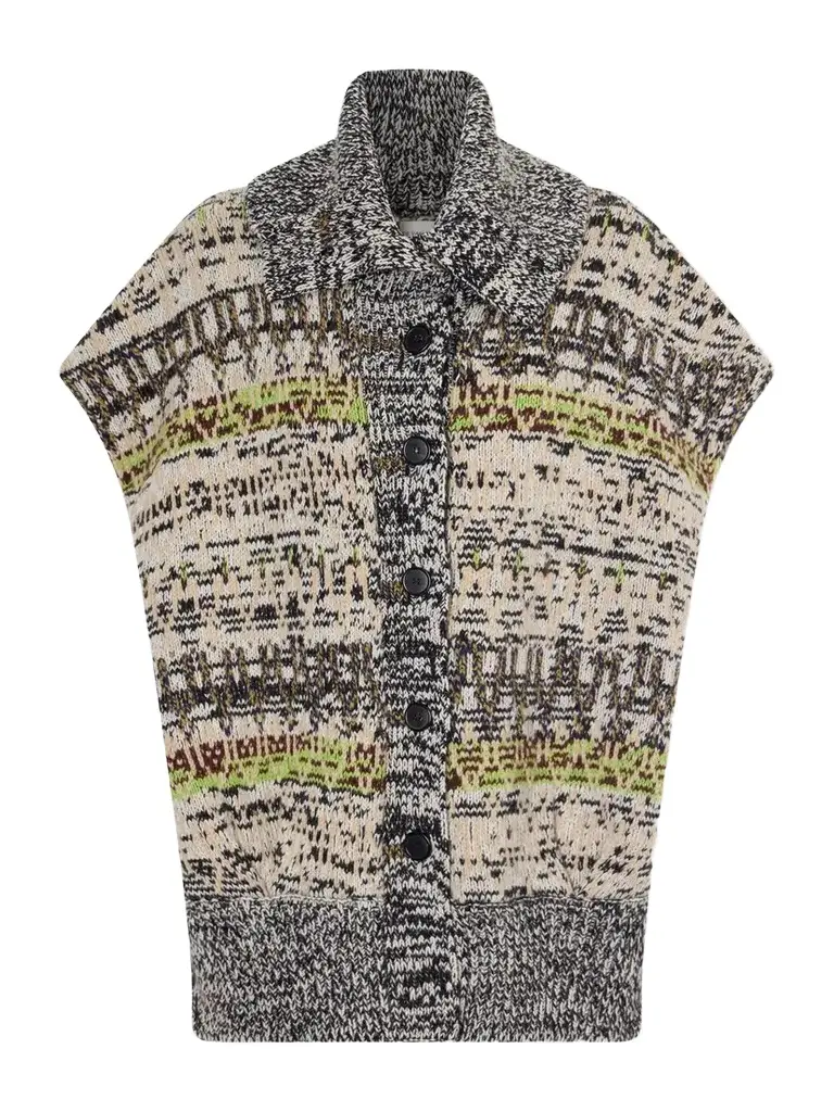 Sleeveless Intarsia-knit Wool And Cashmere-blend Vest Sleeveless Intarsia-knit Wool And Cashmere-blend Vest