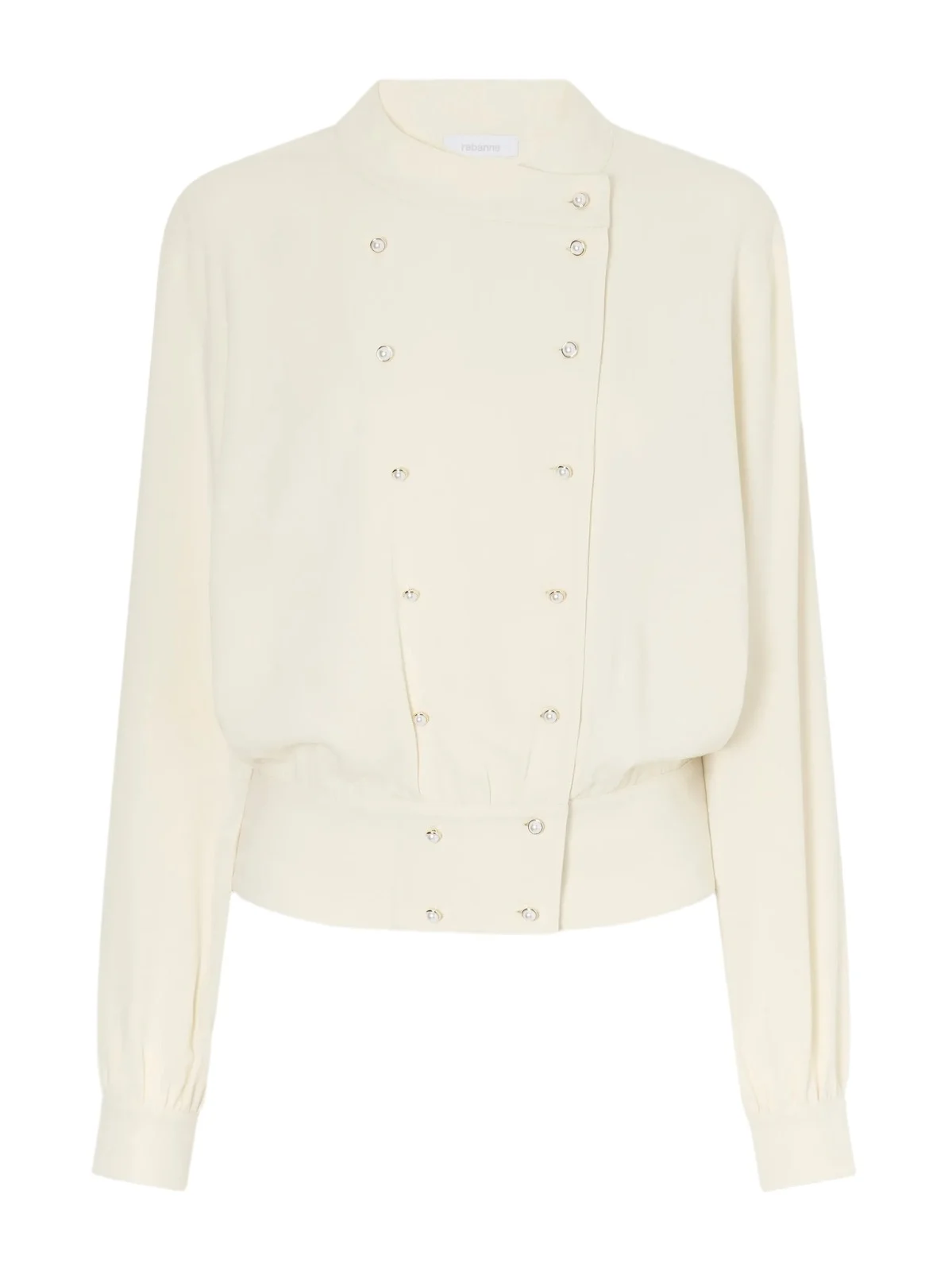 Rabanne Haut Double-breasted Crepe De Chine Blouse
