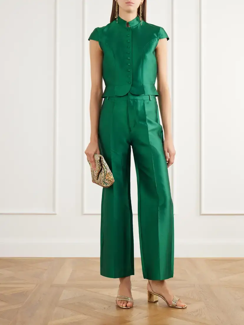 DESTREE Amoako Peplum Paneled Taffeta Blouse | Thumbnail 2 DESTREE Amoako Peplum Paneled Taffeta Blouse | Thumbnail 2