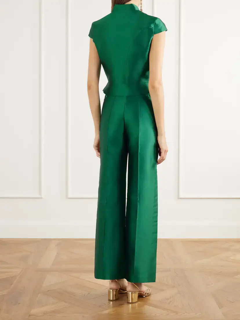 DESTREE Amoako Peplum Paneled Taffeta Blouse | Thumbnail 3 DESTREE Amoako Peplum Paneled Taffeta Blouse | Thumbnail 3