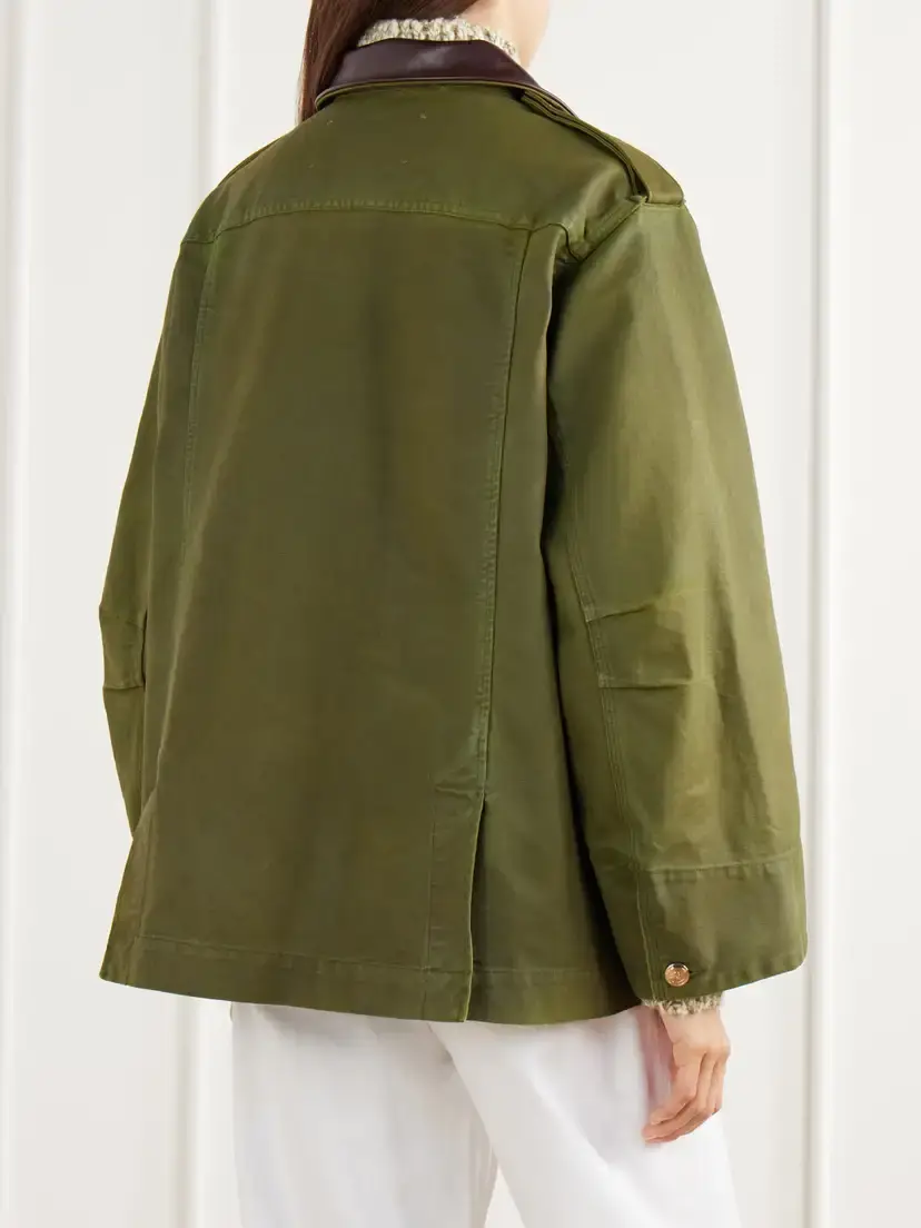 RÙADH The Ettienne Leather-trimmed Cotton Duck-canvas Coat | Thumbnail 4 RÙADH The Ettienne Leather-trimmed Cotton Duck-canvas Coat | Thumbnail 4