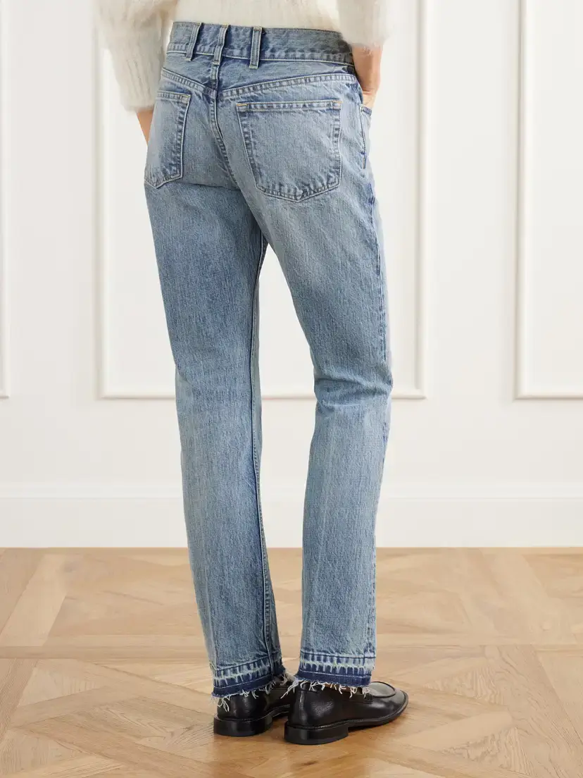 RÙADH The Olympia Frayed Faded Low-rise Slim-fit Jeans | Thumbnail 4 RÙADH The Olympia Frayed Faded Low-rise Slim-fit Jeans | Thumbnail 4