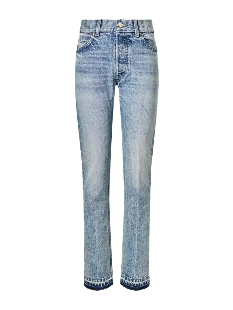 RÙADH The Olympia Frayed Faded Low-rise Slim-fit Jeans