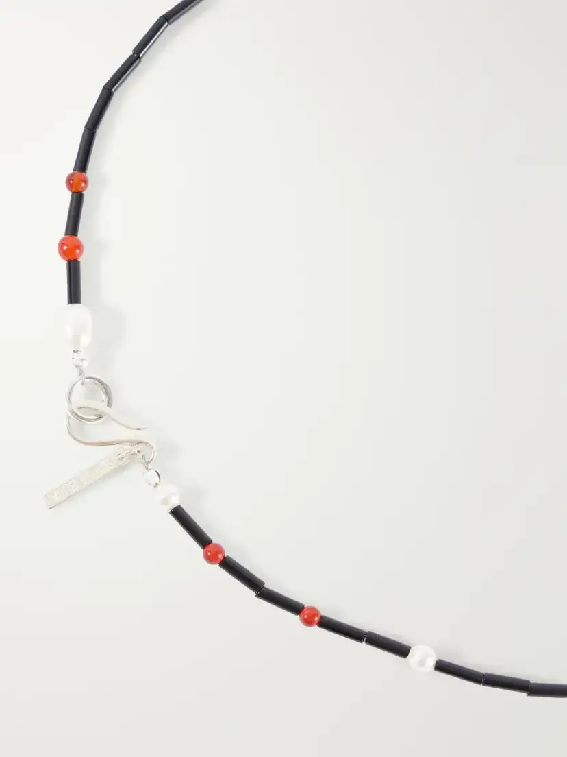Sophie Buhai Celestial Sterling Silver, Pearl, Carnelian And Onyx Beaded Necklace | Thumbnail 3 Sophie Buhai Celestial Sterling Silver, Pearl, Carnelian And Onyx Beaded Necklace | Thumbnail 3