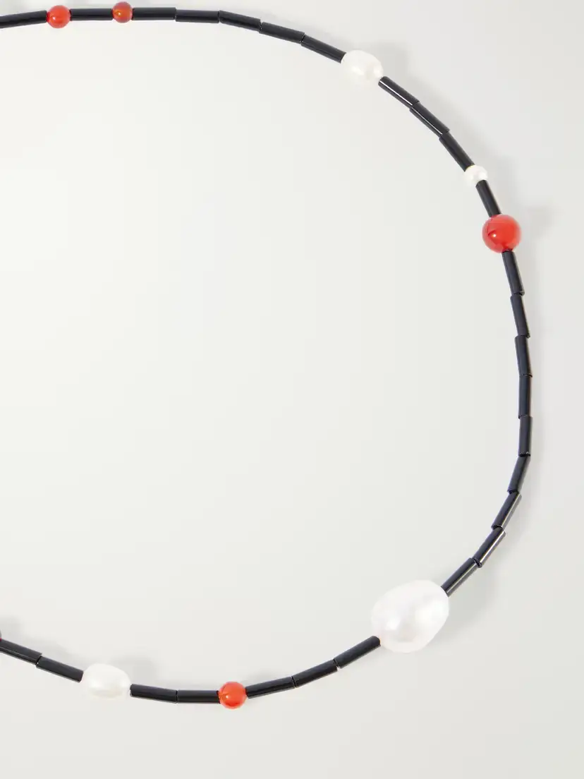 Sophie Buhai Celestial Sterling Silver, Pearl, Carnelian And Onyx Beaded Necklace | Thumbnail 4 Sophie Buhai Celestial Sterling Silver, Pearl, Carnelian And Onyx Beaded Necklace | Thumbnail 4