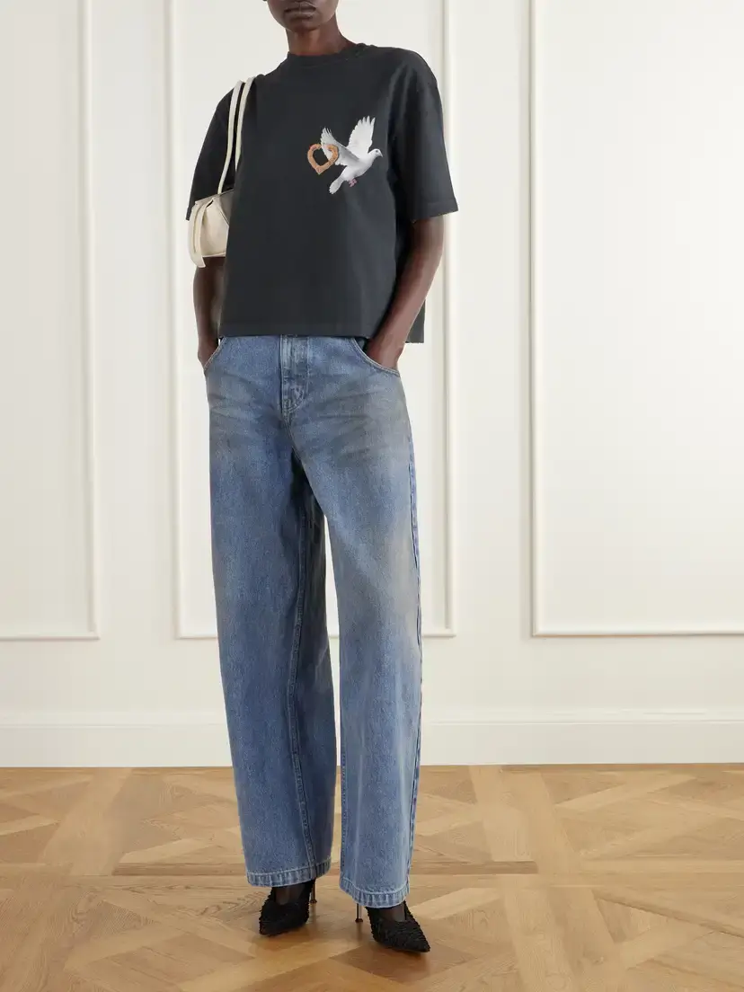 Willy Chavarria Bad Girl Distressed High-rise Barrel-leg Jeans | Thumbnail 2