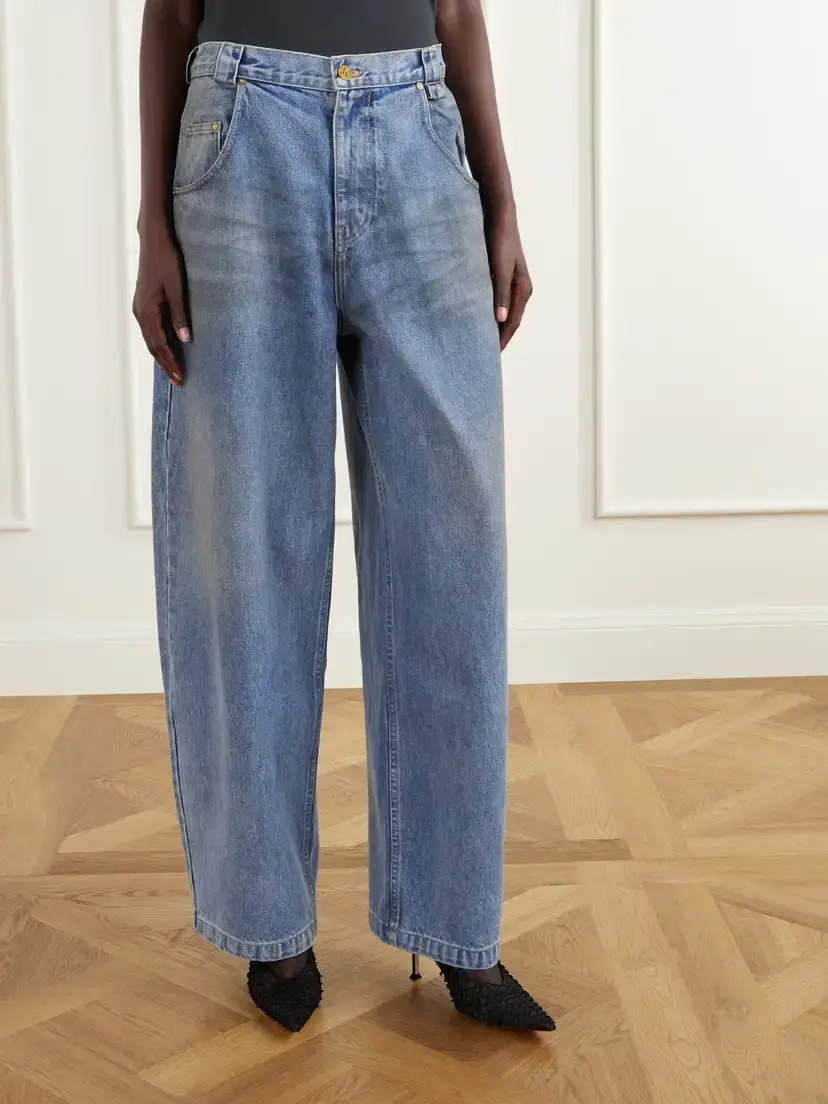 Willy Chavarria Bad Girl Distressed High-rise Barrel-leg Jeans | Thumbnail 3