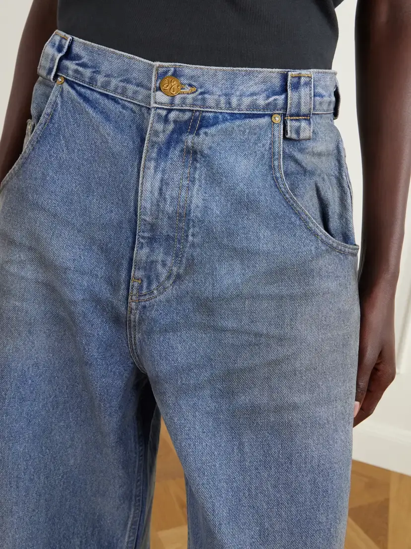 Willy Chavarria Bad Girl Distressed High-rise Barrel-leg Jeans | Thumbnail 5