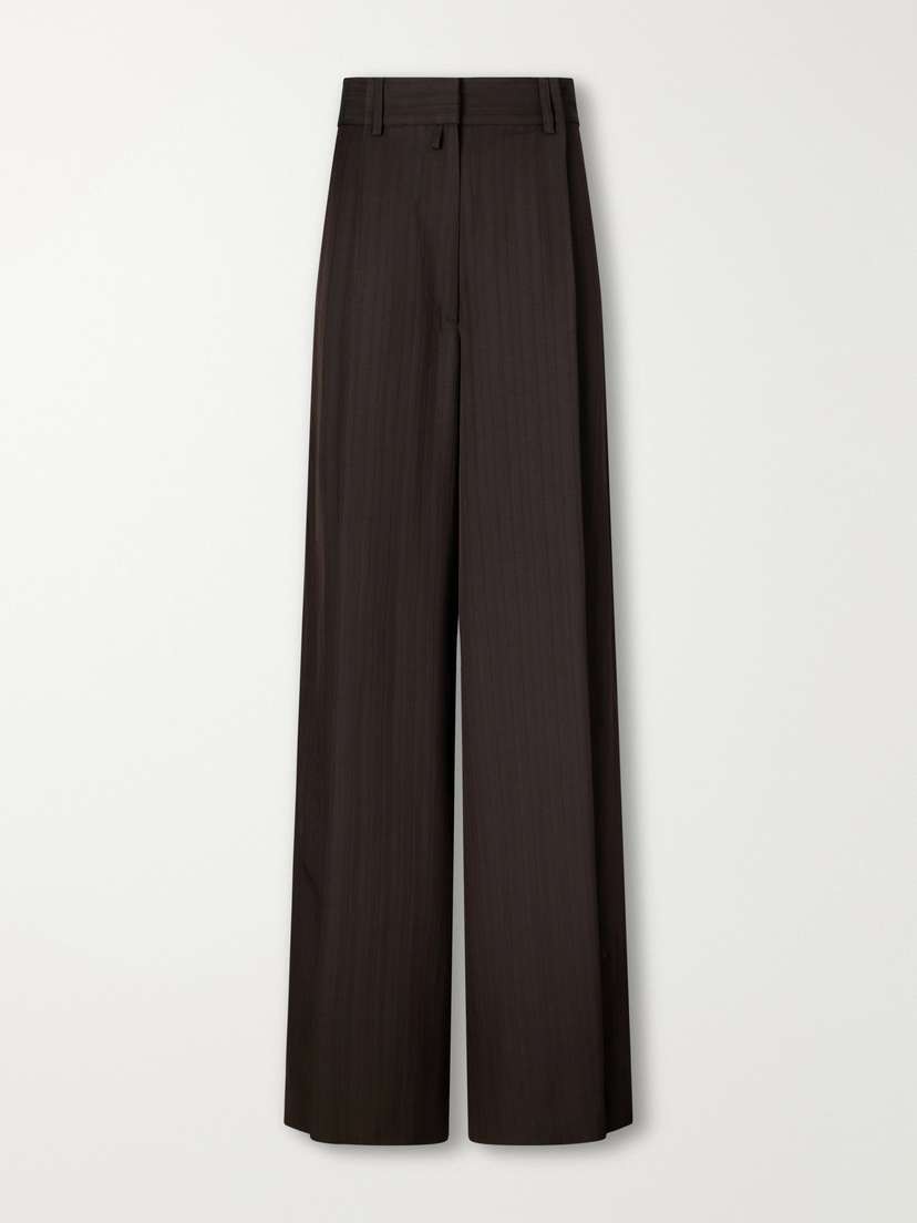 Pinstriped Crepe Wide-leg Pants Pinstriped Crepe Wide-leg Pants