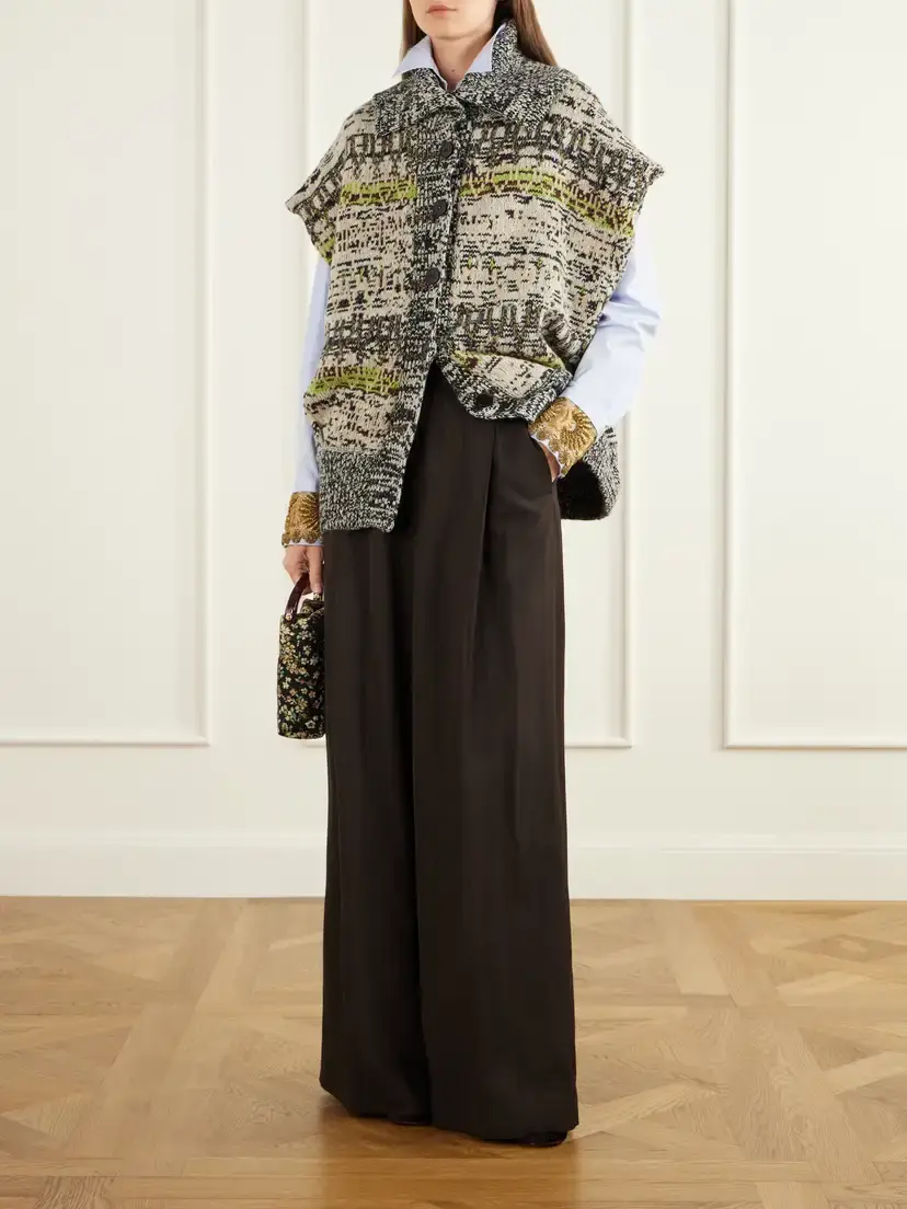 Dries Van Noten Pinstriped Crepe Wide-leg Pants | Thumbnail 2 Dries Van Noten Pinstriped Crepe Wide-leg Pants | Thumbnail 2