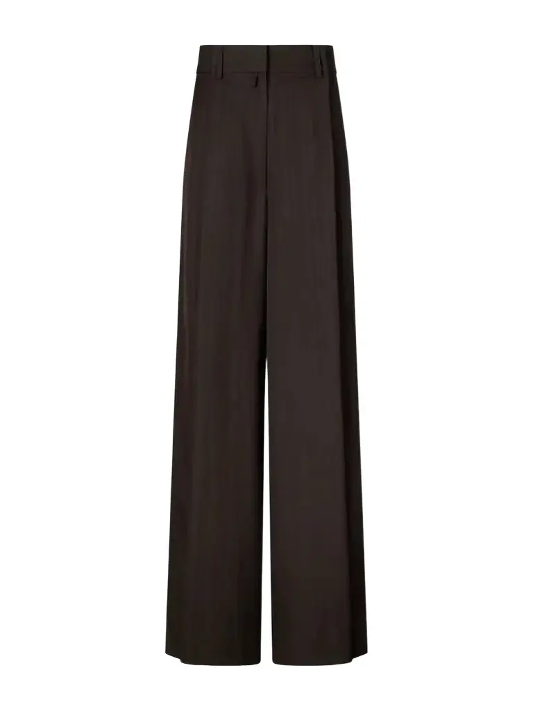 Dries Van Noten Pinstriped Crepe Wide-leg Pants