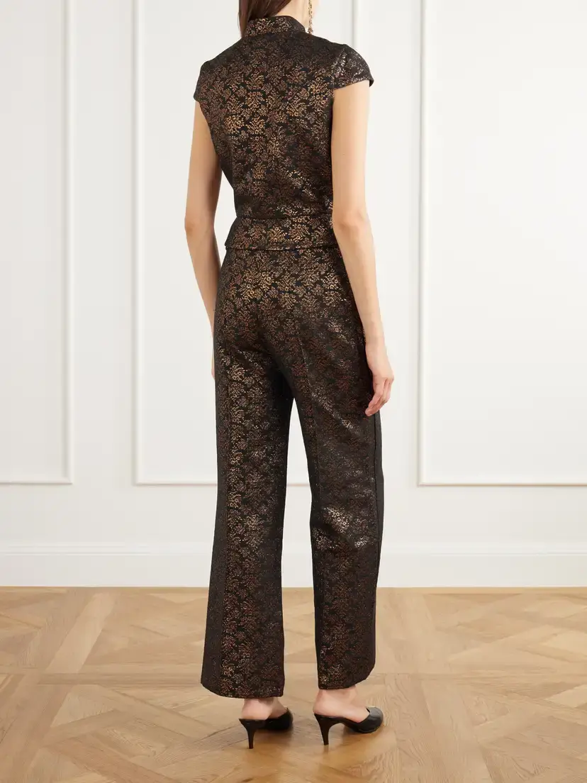 DESTREE Amoako Peplum Floral-jacquard Brocade Blouse | Thumbnail 3 DESTREE Amoako Peplum Floral-jacquard Brocade Blouse | Thumbnail 3