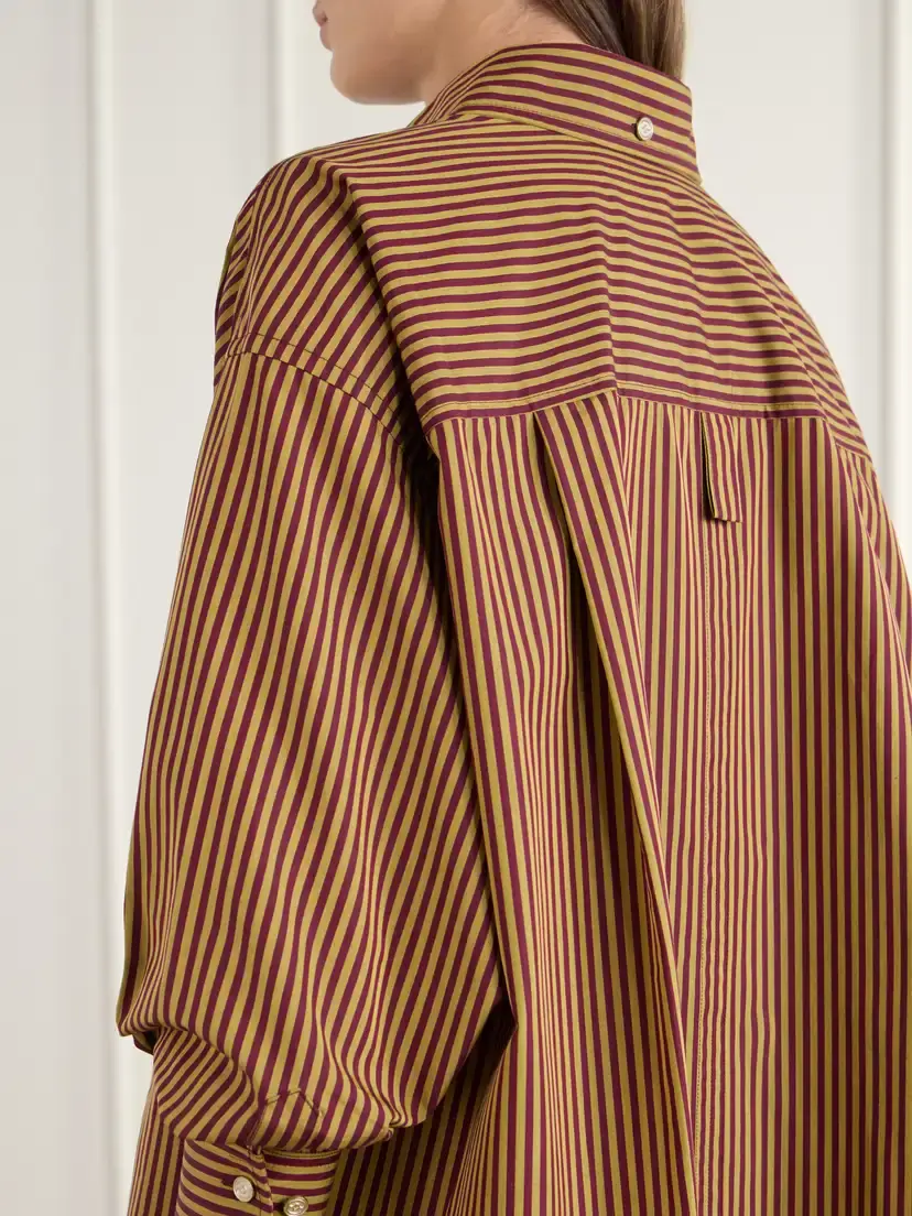 RÙADH Dune Tie-detail Logo-embroidered Striped Cotton-poplin Shirt | Thumbnail 5 RÙADH Dune Tie-detail Logo-embroidered Striped Cotton-poplin Shirt | Thumbnail 5