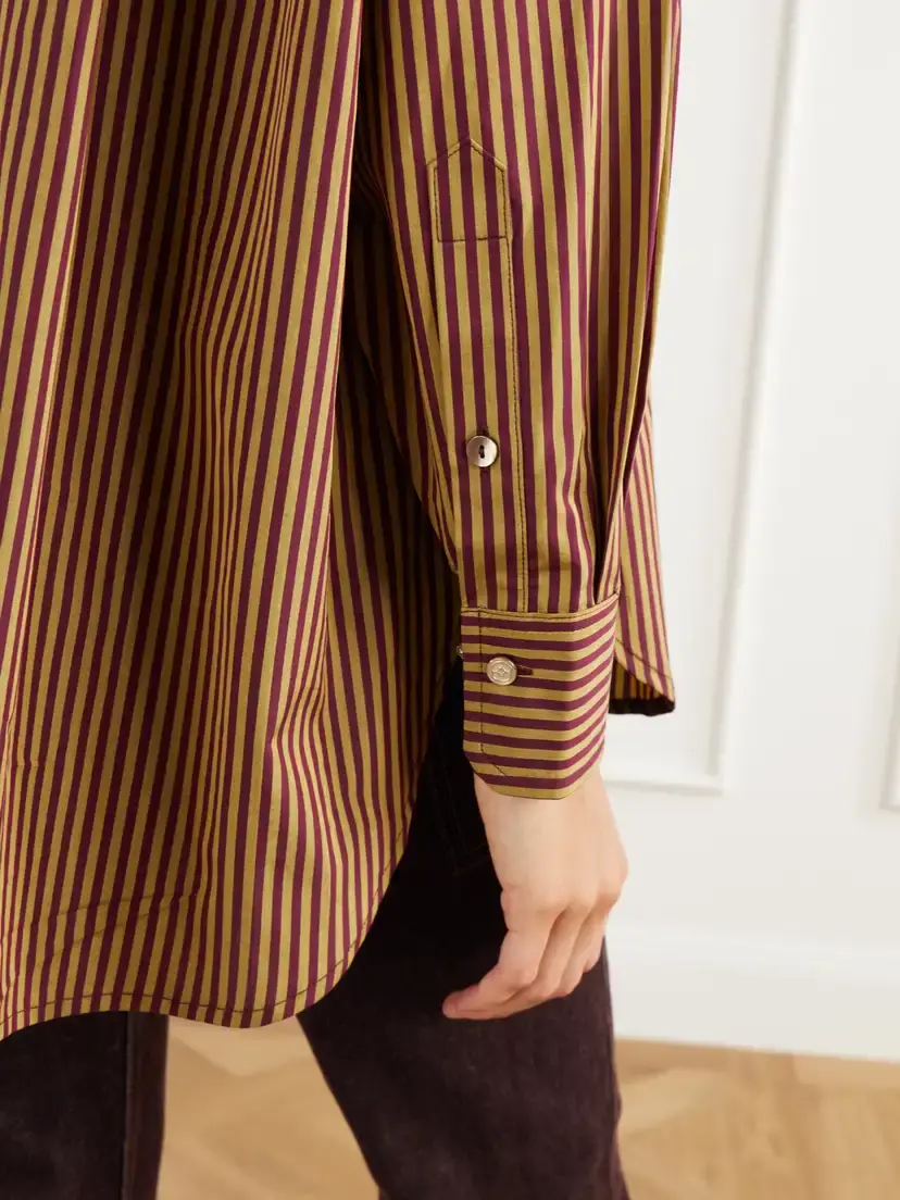 RÙADH Dune Tie-detail Logo-embroidered Striped Cotton-poplin Shirt | Thumbnail 6 RÙADH Dune Tie-detail Logo-embroidered Striped Cotton-poplin Shirt | Thumbnail 6