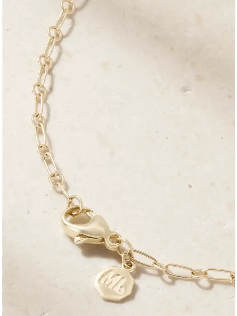Marlo Laz Pb Charm Mini 14-karat Gold Diamond Necklace | Thumbnail 3 Marlo Laz Pb Charm Mini 14-karat Gold Diamond Necklace | Thumbnail 3